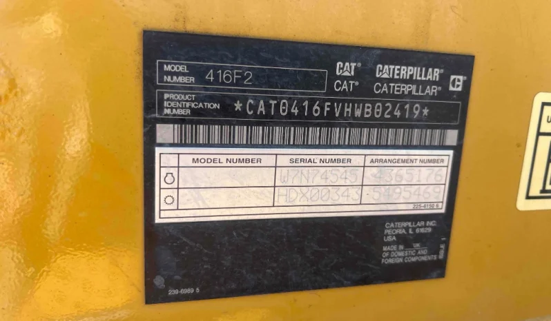 
								2020 Caterpillar 416F2 Backhoe Loader full									